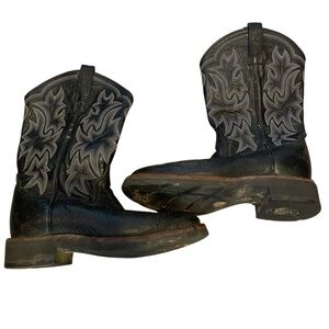 Ariat WomenBlack Western Cowboy Leather Boots style #17605 Size 8B